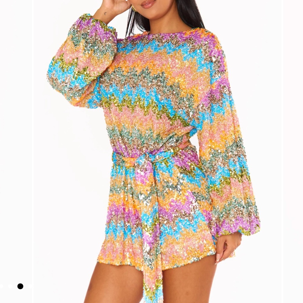 Show Me Your Mumu Sure Thing Mini Dress - Wavy Sequin